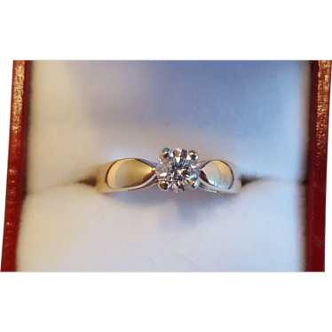 Outstanding .60 Ct Yellow Gold Solitaire Engagemen