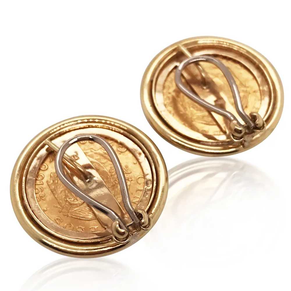 Gold Coin Earrings - image 3