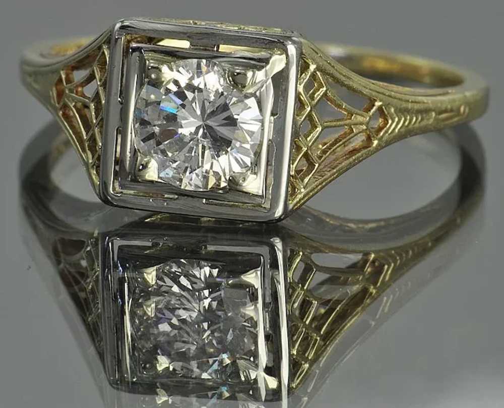 .50 Carat Vintage Diamond Wedding Ring - image 1