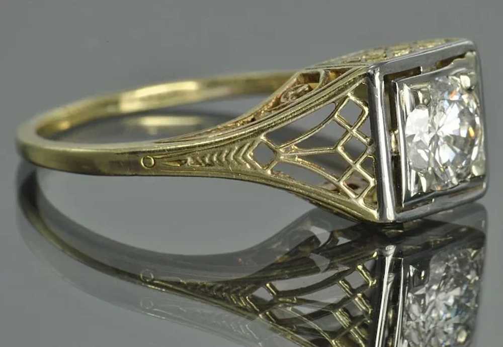 .50 Carat Vintage Diamond Wedding Ring - image 3