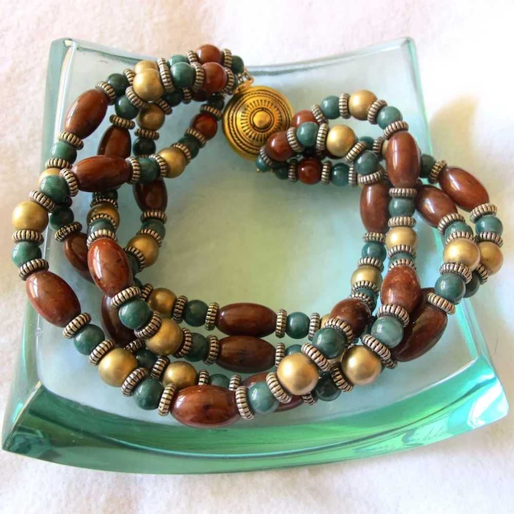Vintage Ben-Amun Tribal Bead Choker Necklace - image 5