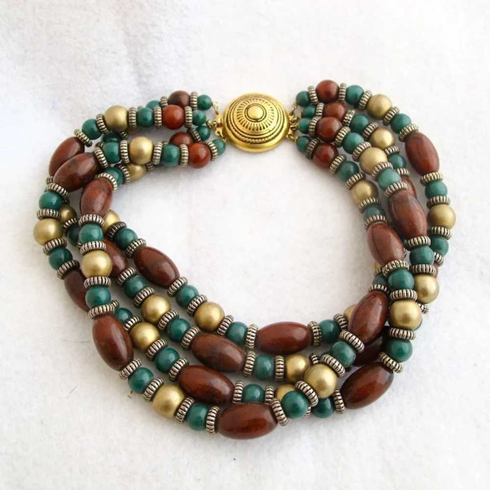 Vintage Ben-Amun Tribal Bead Choker Necklace - image 7