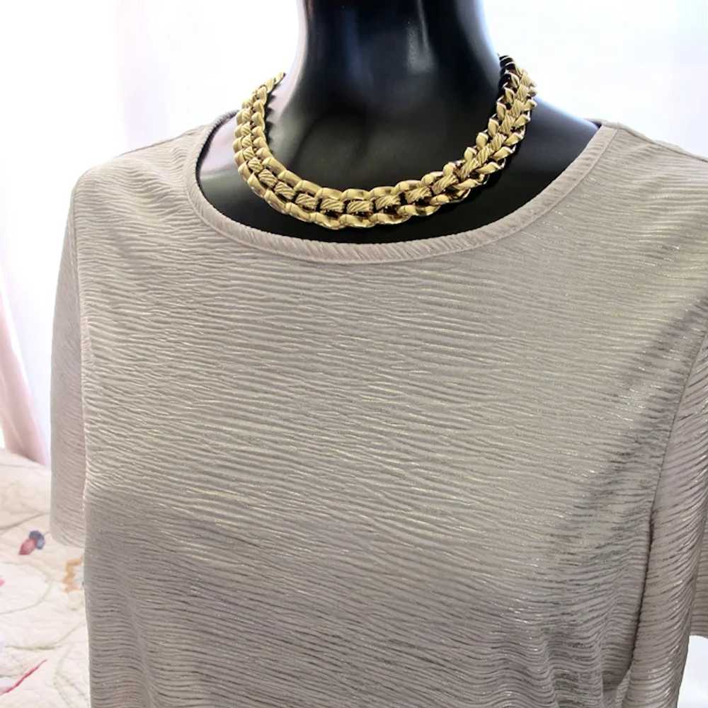 Vintage Napier Gold Tone Link Choker Necklace - image 5