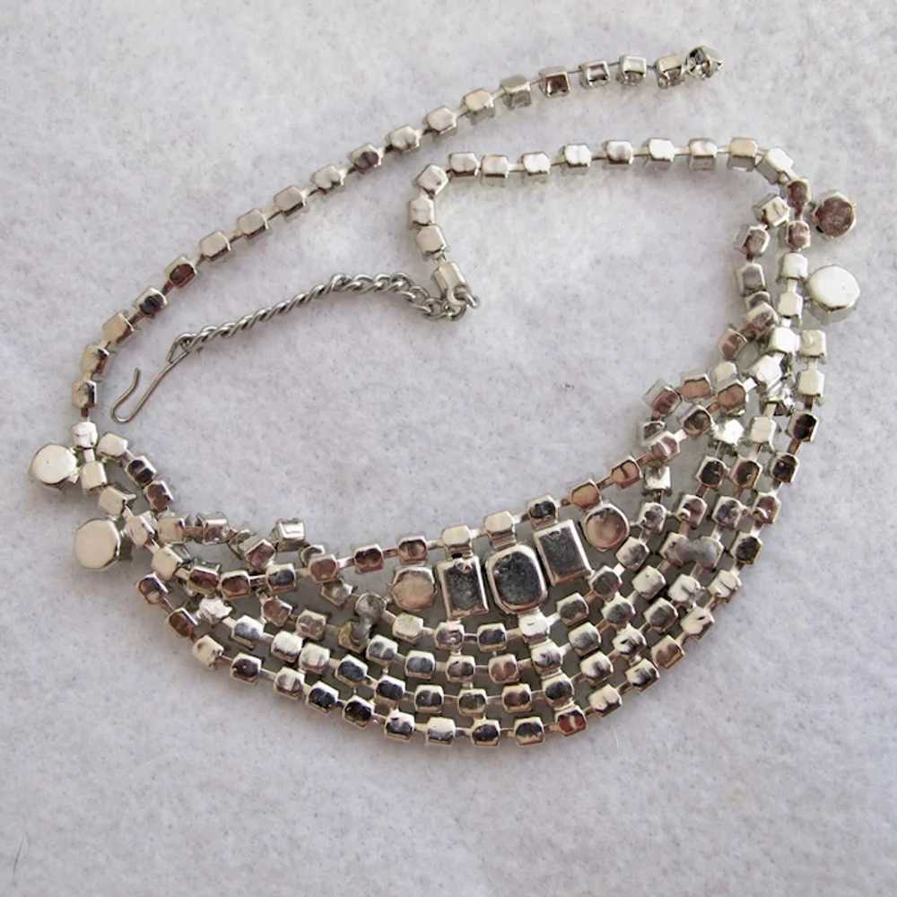 Vintage Icy Rhinestone Choker Necklace - image 12