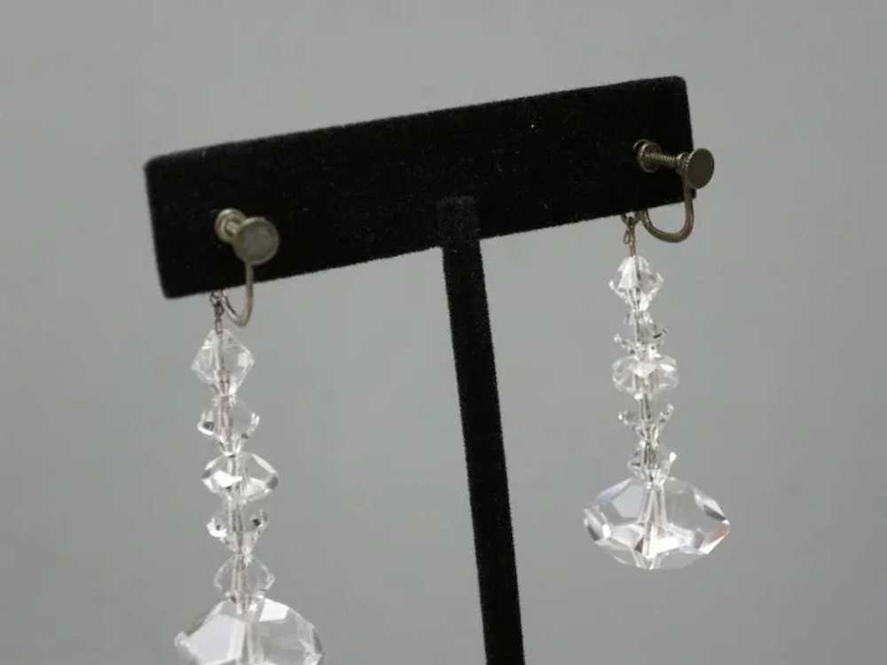 Vintage Cut Crystal Necklace and Earrings - image 3