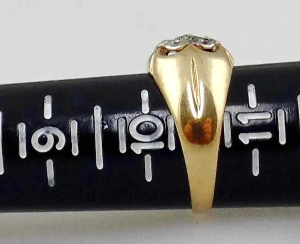 10k Two-tone Gold Diamond Man's Ring - image 6