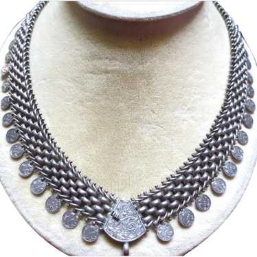 Fine Victorian Silver Book Chain Necklace Antique 