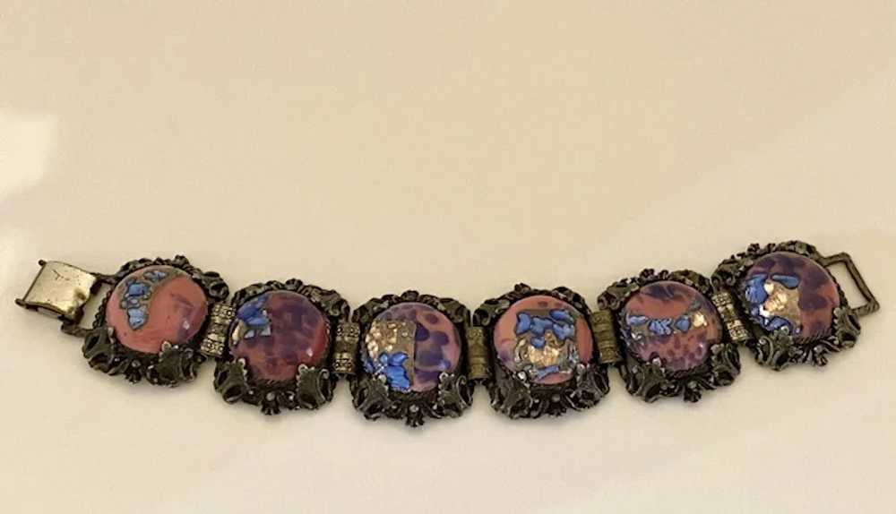 Chunky Colorful Art Glass Bracelet! - image 3