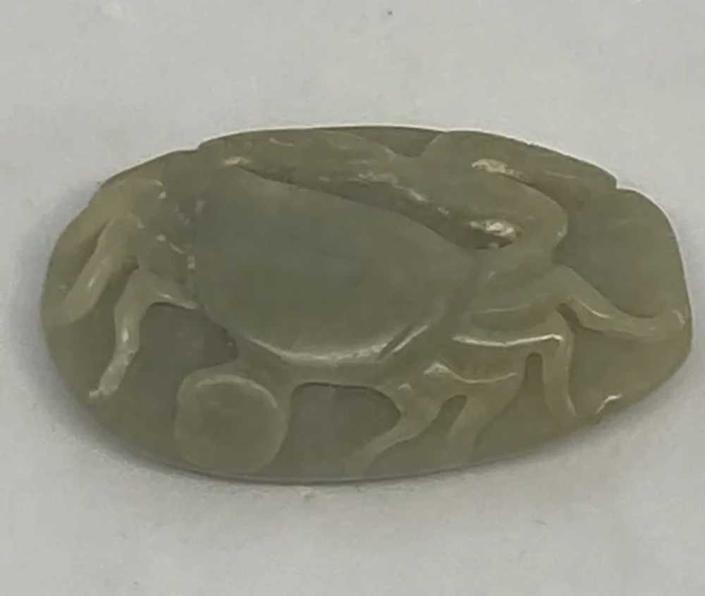 Estate Asian Carved Soapstone Crab Motif 1 5/8” P… - image 2