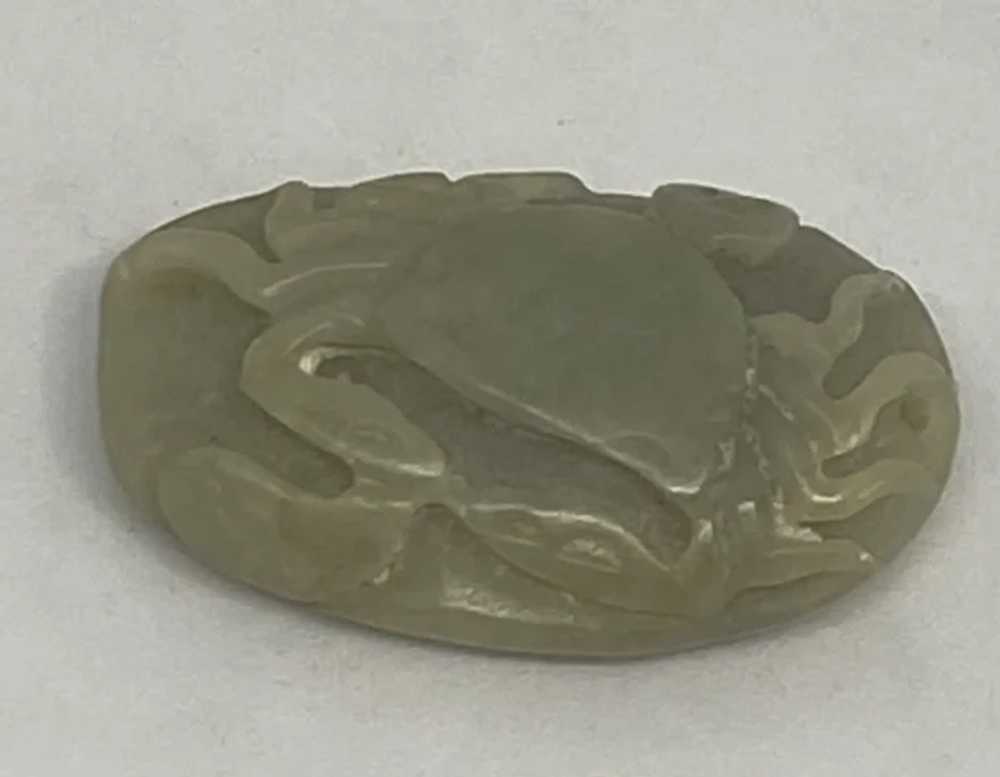 Estate Asian Carved Soapstone Crab Motif 1 5/8” P… - image 4