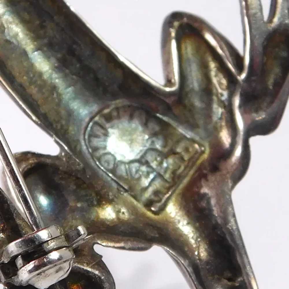 Vintage Sterling Silver Lizard Pin - image 6