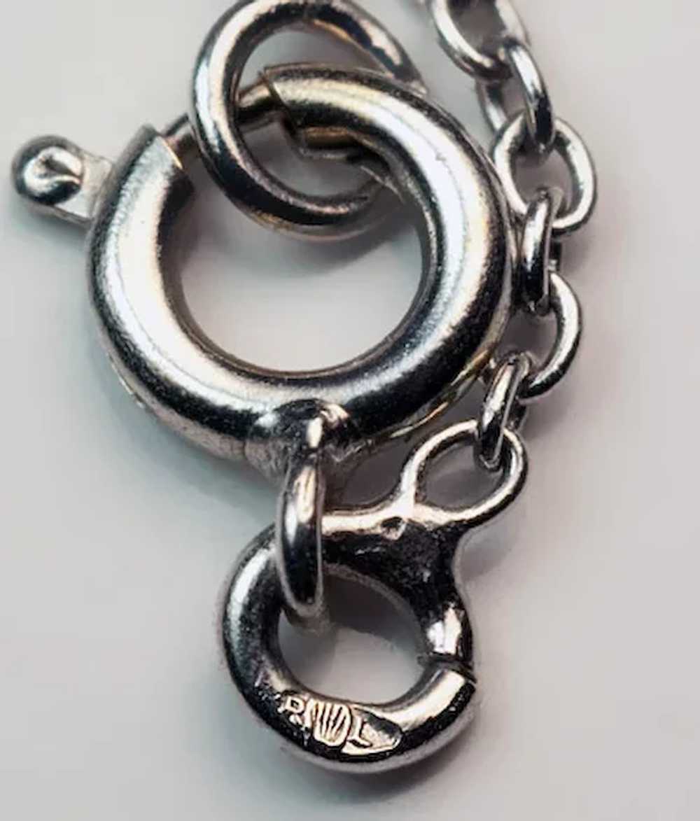 Art Nouveau 3.50 ct Diamond Openwork Necklace Ant… - image 4