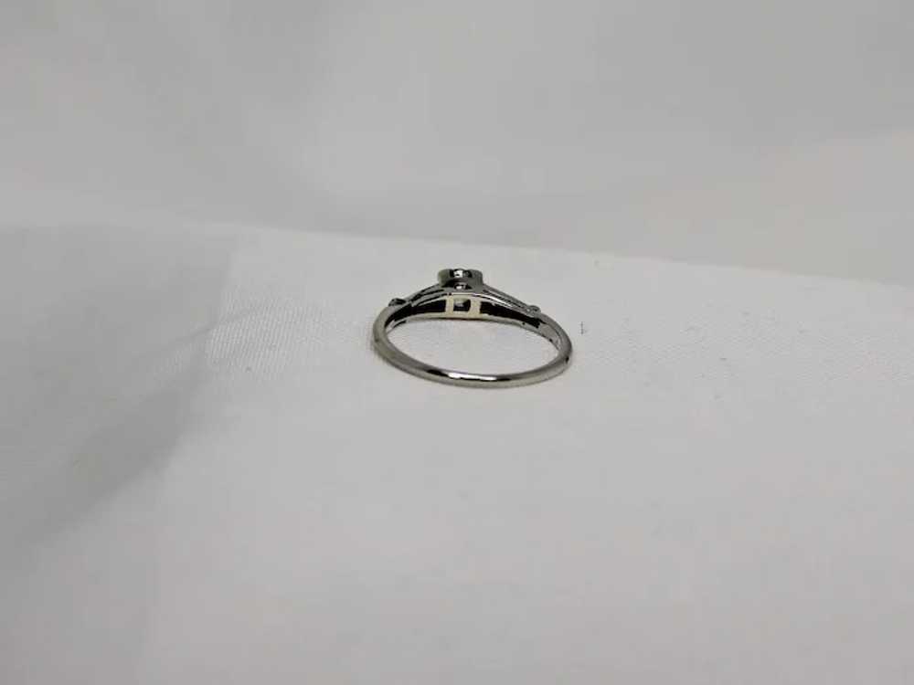 Vintage Delicate Diamond Ring, 14kt WG - image 4