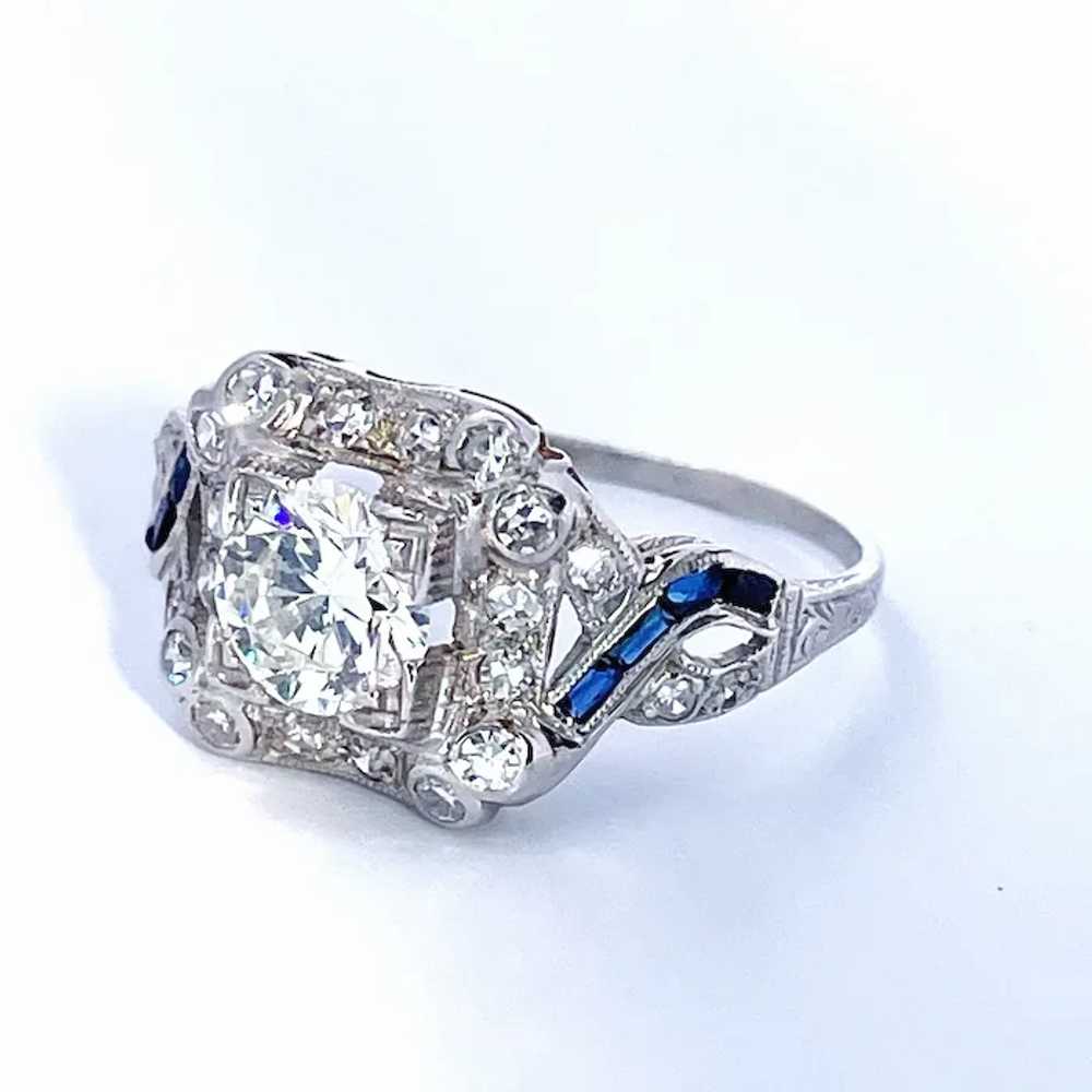 Art Deco Engagement Ring Old European Cut Diamond… - image 4
