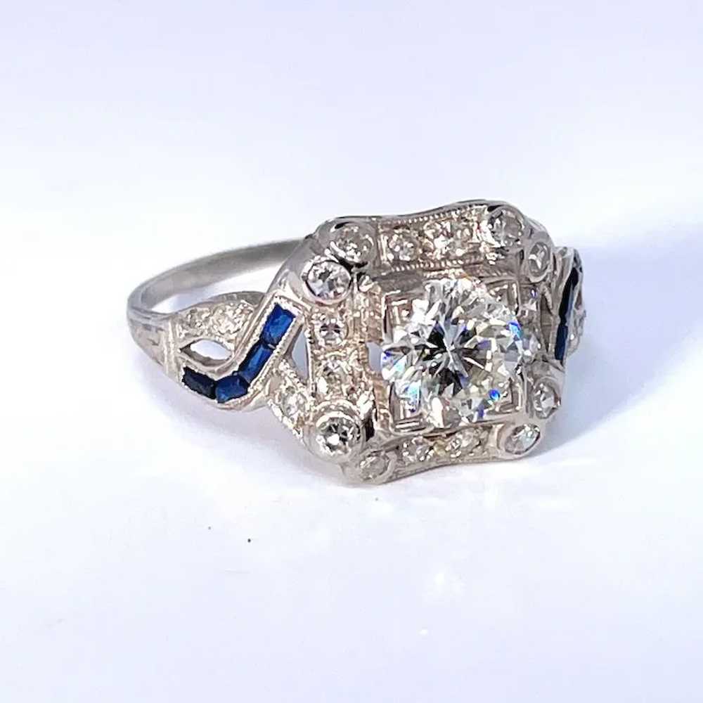 Art Deco Engagement Ring Old European Cut Diamond… - image 6