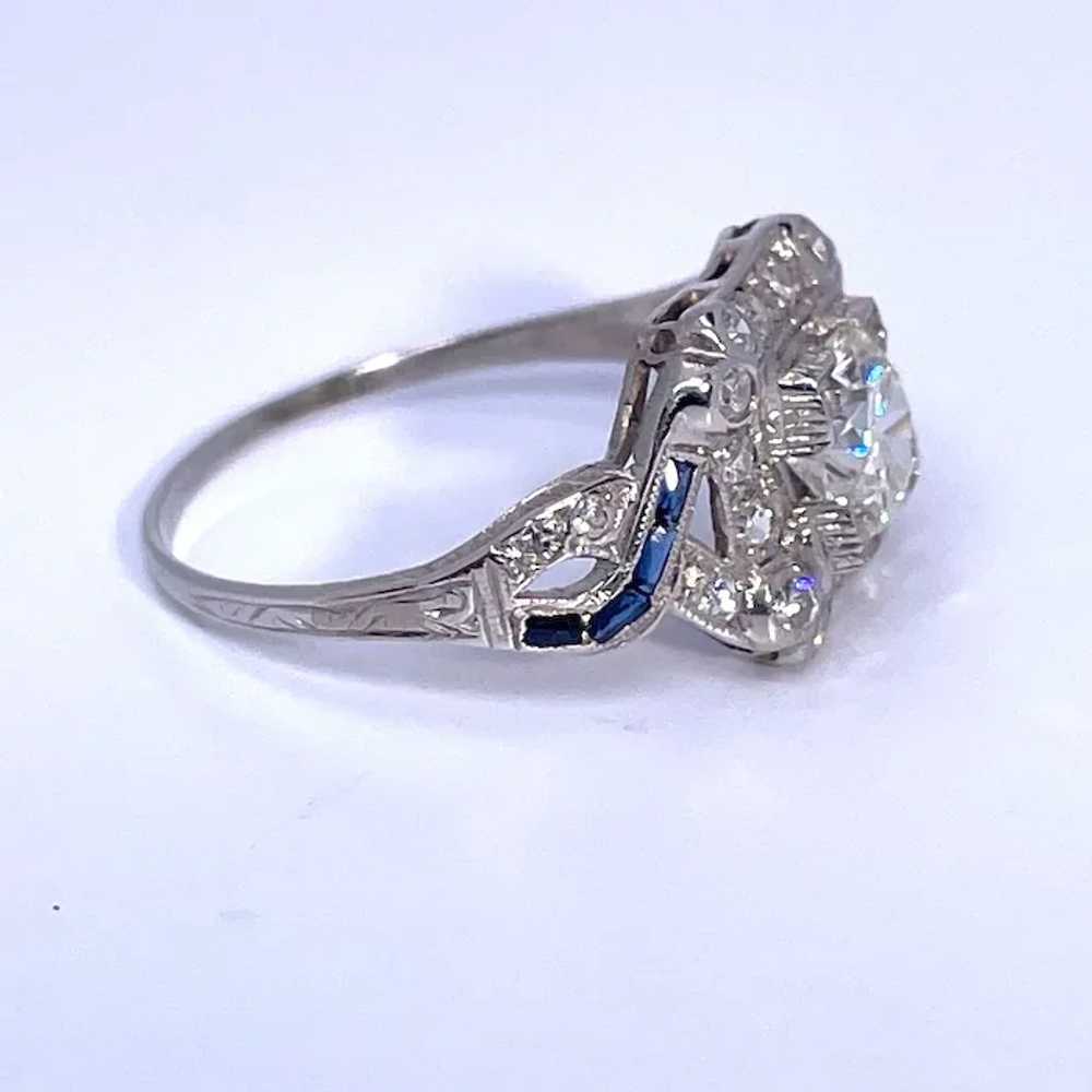 Art Deco Engagement Ring Old European Cut Diamond… - image 7
