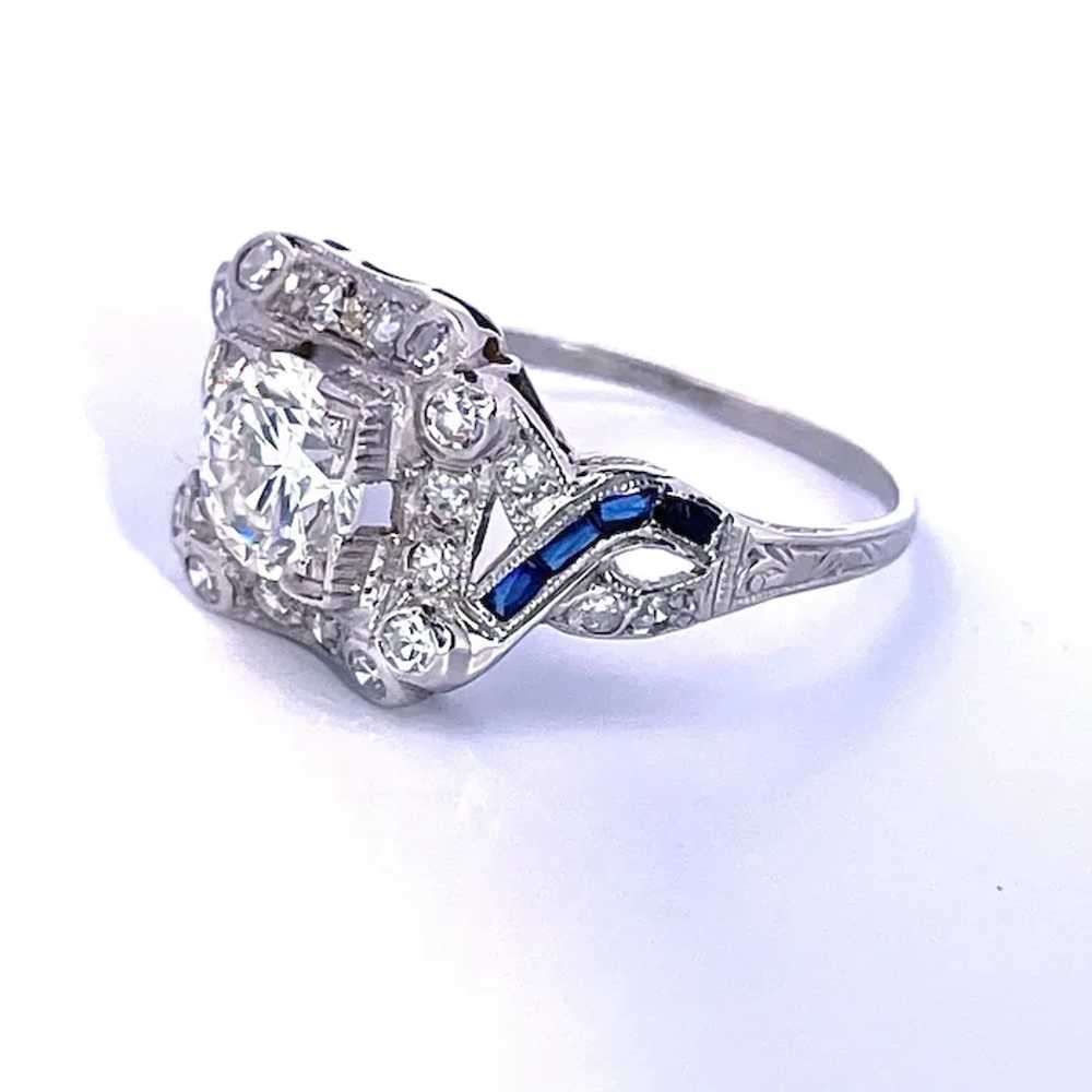 Art Deco Engagement Ring Old European Cut Diamond… - image 9