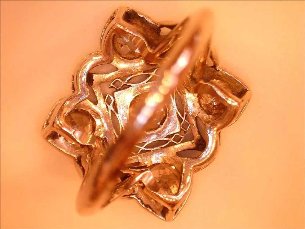 14 Karat White Gold Victorian Ring - image 2
