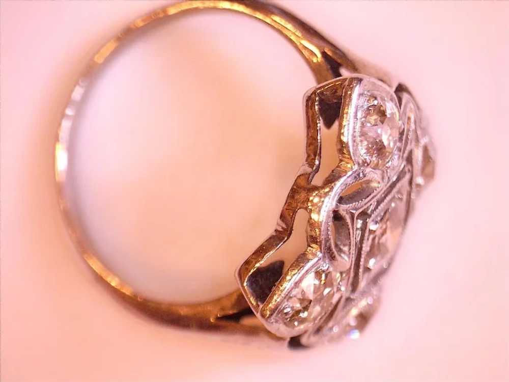 14 Karat White Gold Victorian Ring - image 5