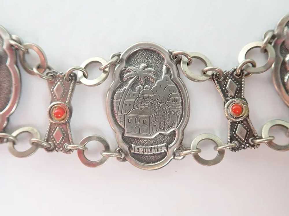 Vintage Souvenir Panel Bracelet From Israel - image 3