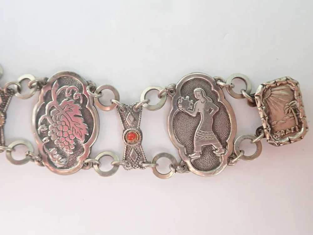 Vintage Souvenir Panel Bracelet From Israel - image 4