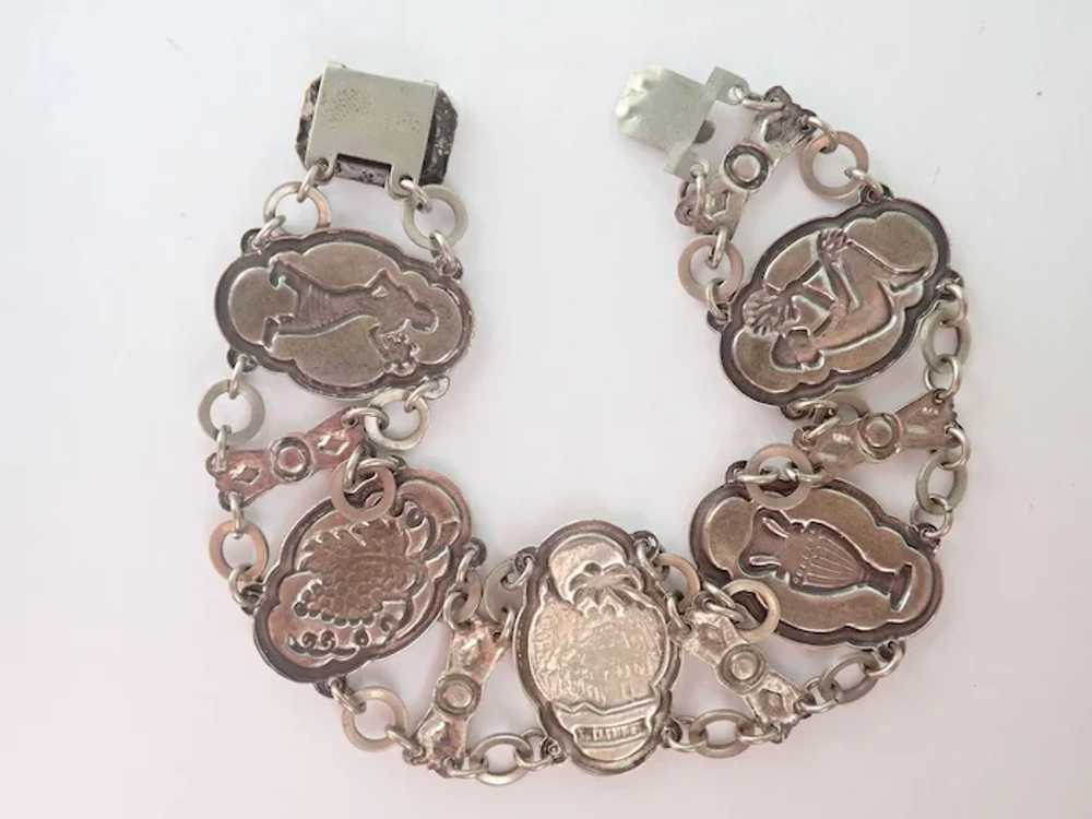 Vintage Souvenir Panel Bracelet From Israel - image 6