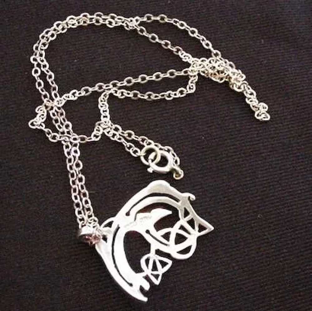 Sterling Silver Celtic Design Necklace - image 2