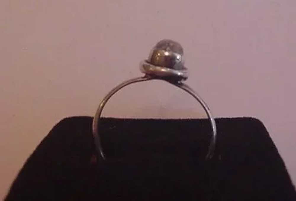 Sterling Silver Moonstone Vintage Ring - image 4