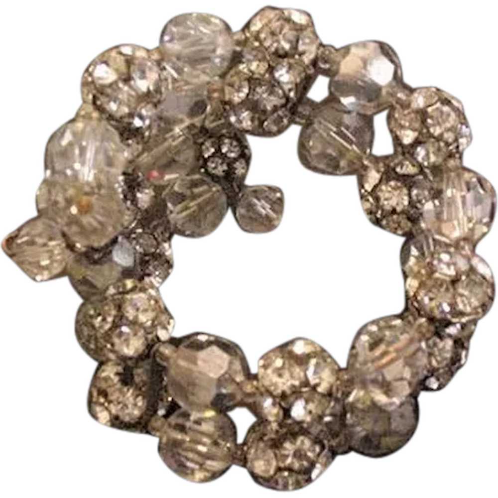 Crystal and Rhinestone Wrap Bracelet - image 1