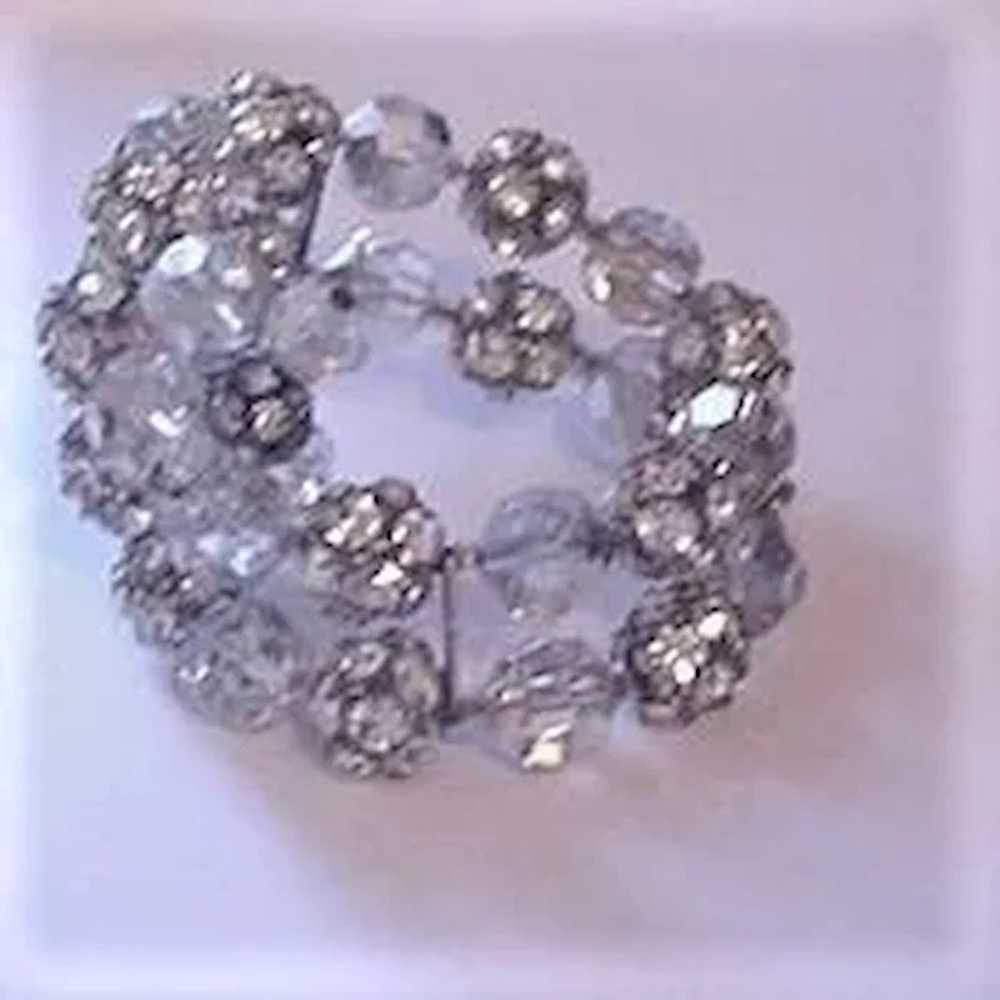 Crystal and Rhinestone Wrap Bracelet - image 2