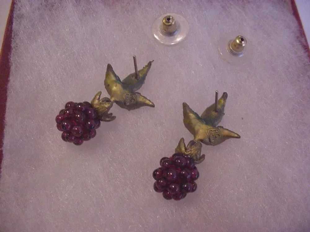 Victorian Revival  Garnet Glass Raspberry Cluster… - image 2