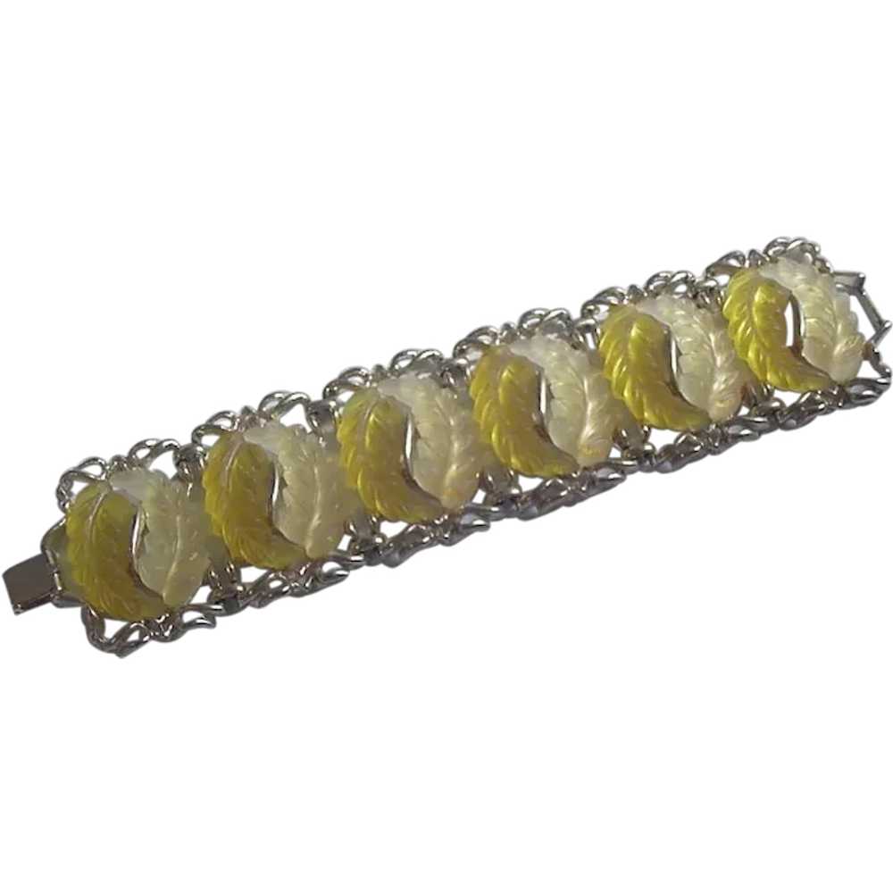 Yellow Leafy Bracelet - image 1