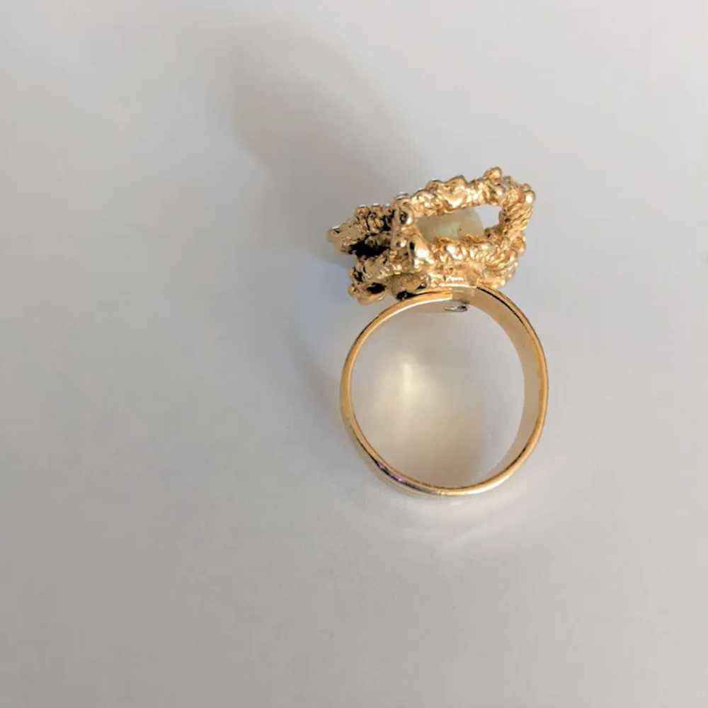 Faux Pearl Fashion Ring - image 3