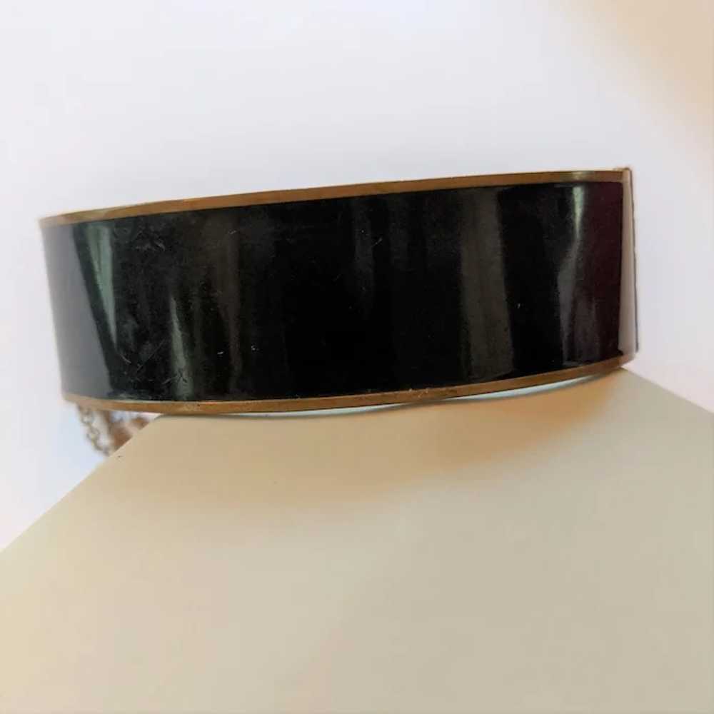 Victorian Revival Bracelet Black Enameled - image 2