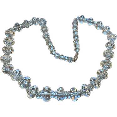 Vintage Faceted Rock Crystal Beads Necklace