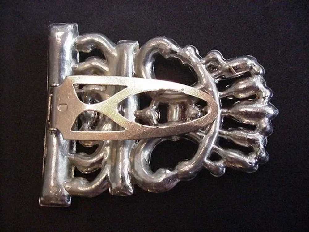 Art Deco  Rhinestones Dress Clip - image 3