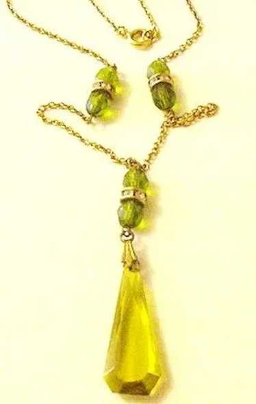 Olivine and Peridot Glass Necklace