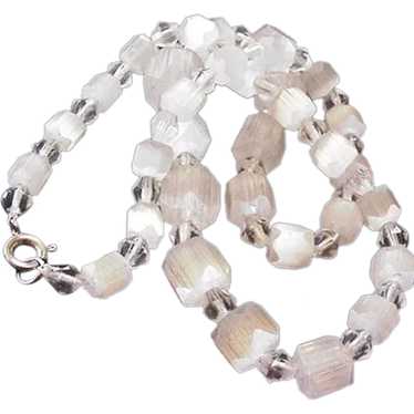 Icy Satin Glass Necklace - image 1