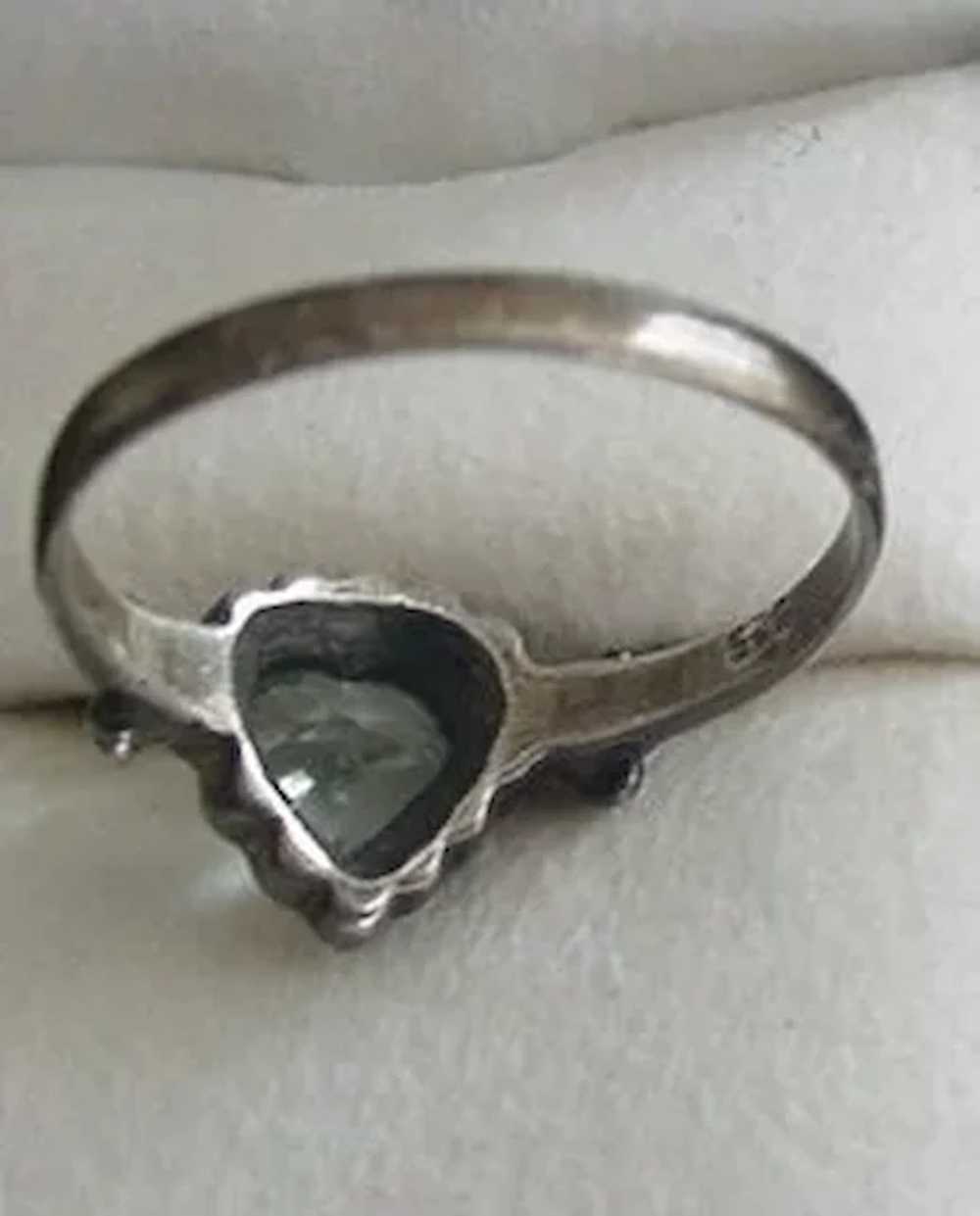 Sterling Silver and Marcasite Ring - image 3