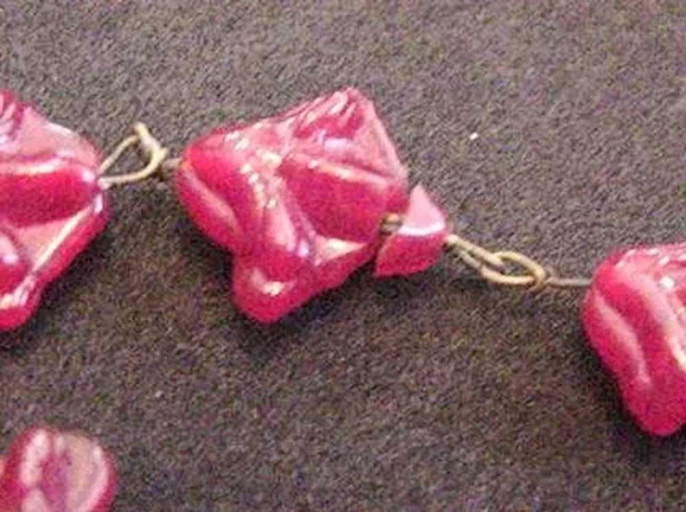 Red Pate de Verre Necklace - image 6