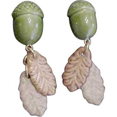 Fun Acorn and Oak Leaf Earrings