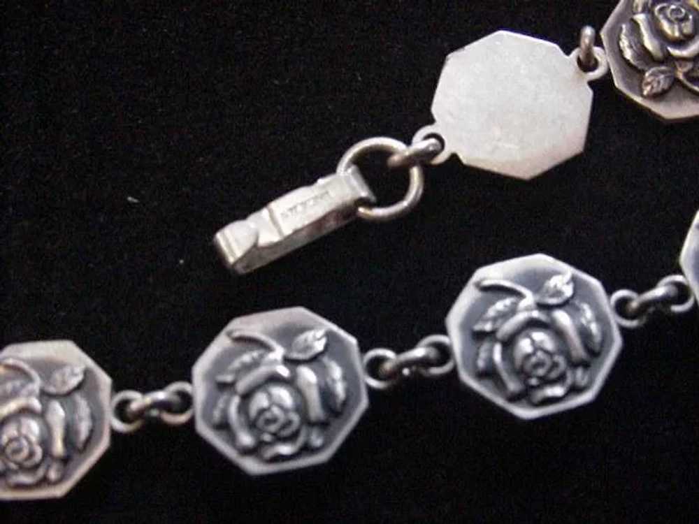 Sterling Silver Roses Bracelet - image 3