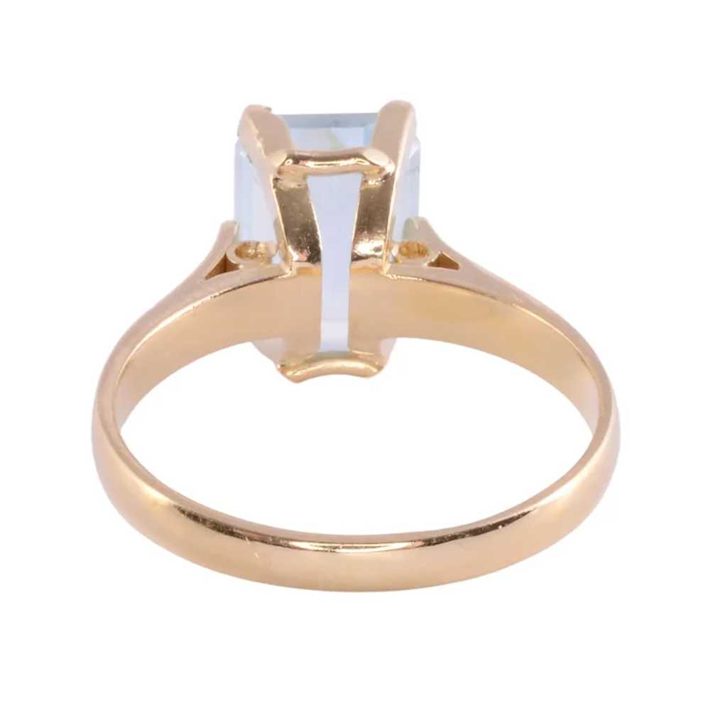 Aquamarine 18K Gold Ring - image 3