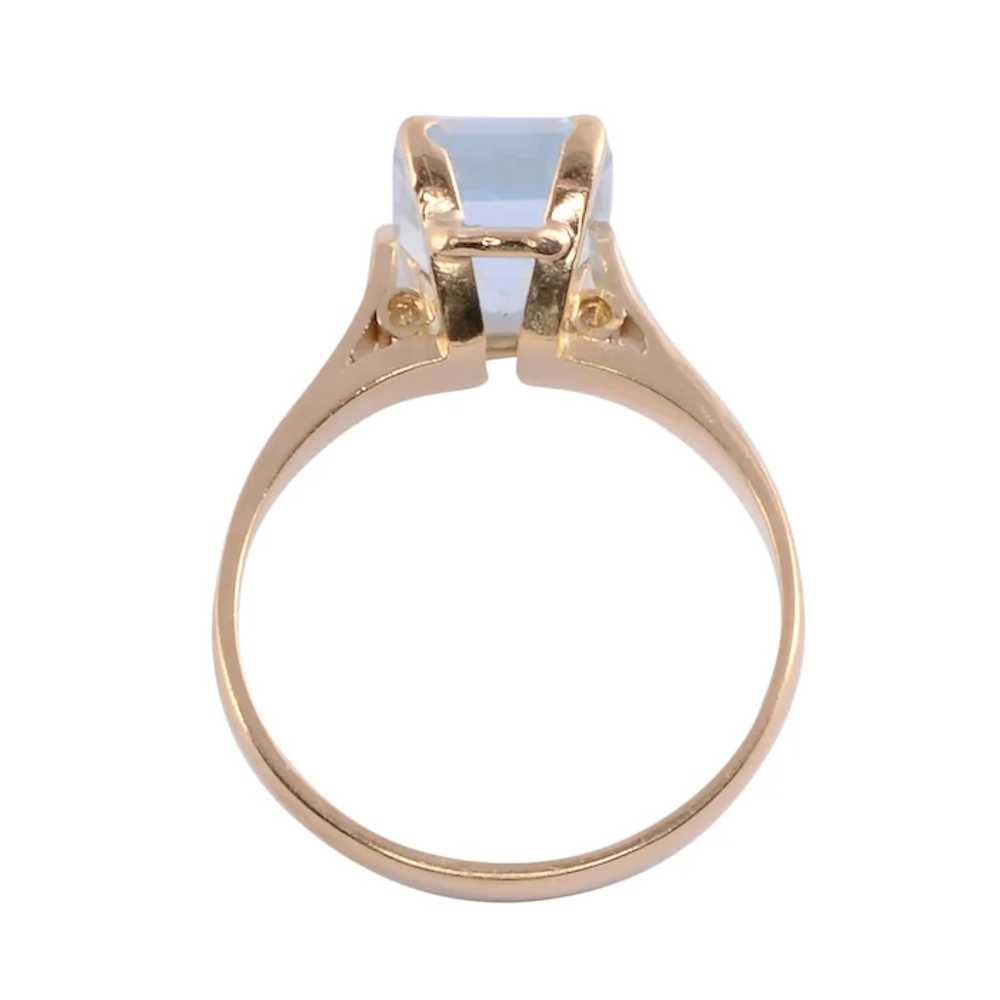 Aquamarine 18K Gold Ring - image 4