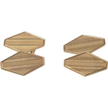 Art Deco 14K Gold Cuff Links