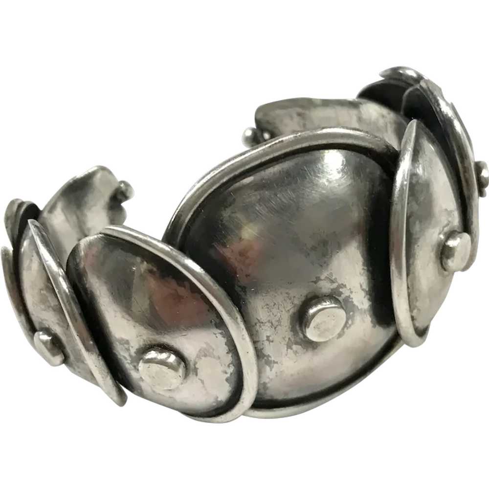 Hector Aguilar Sterling Silver Armadillo Cuff Bra… - image 1