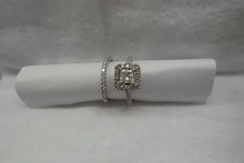 Fine Estate Solid 14kt Natural Princess Cut Diamo… - image 11