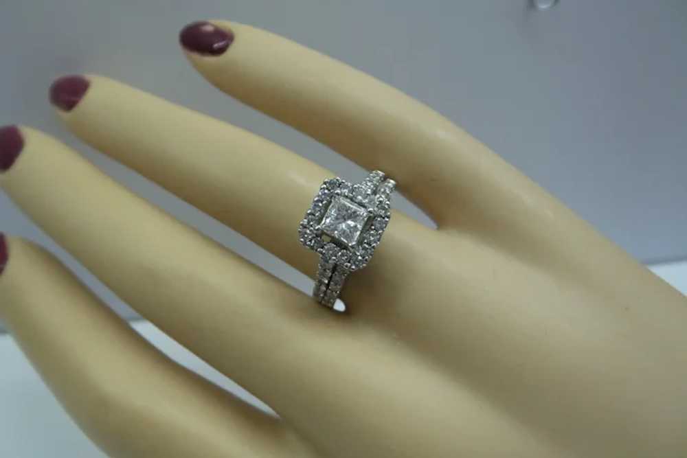 Fine Estate Solid 14kt Natural Princess Cut Diamo… - image 12