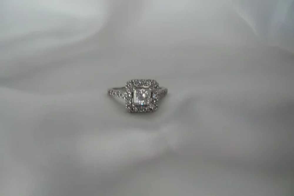 Fine Estate Solid 14kt Natural Princess Cut Diamo… - image 2