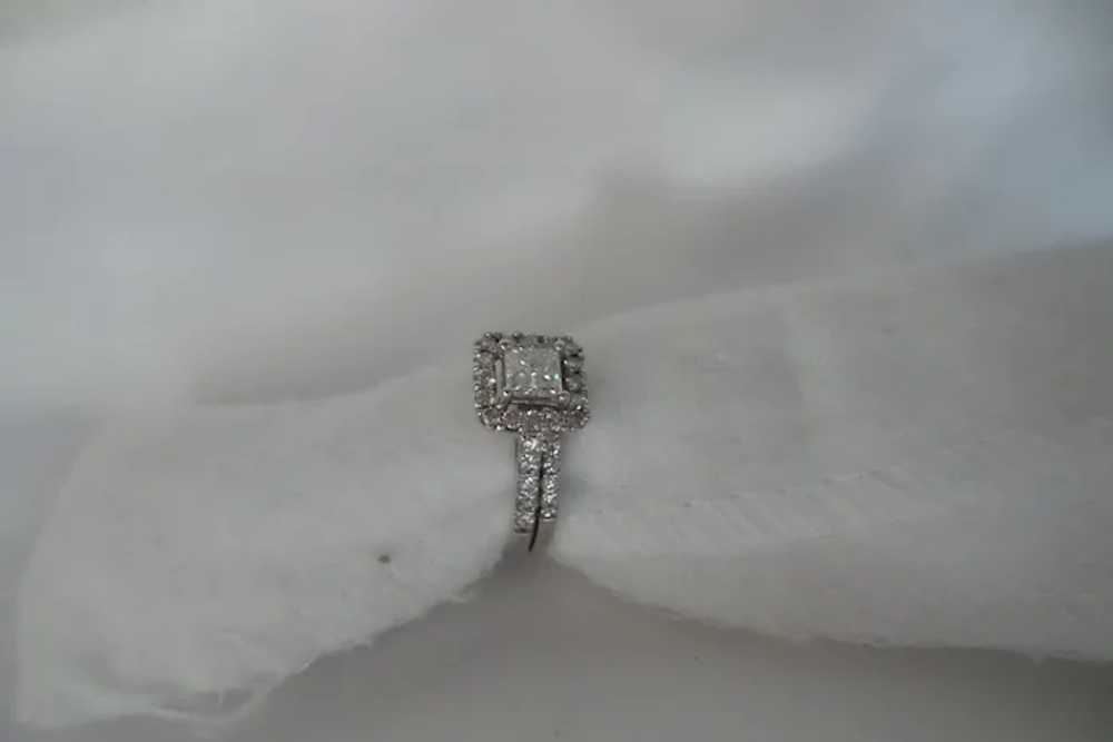 Fine Estate Solid 14kt Natural Princess Cut Diamo… - image 6